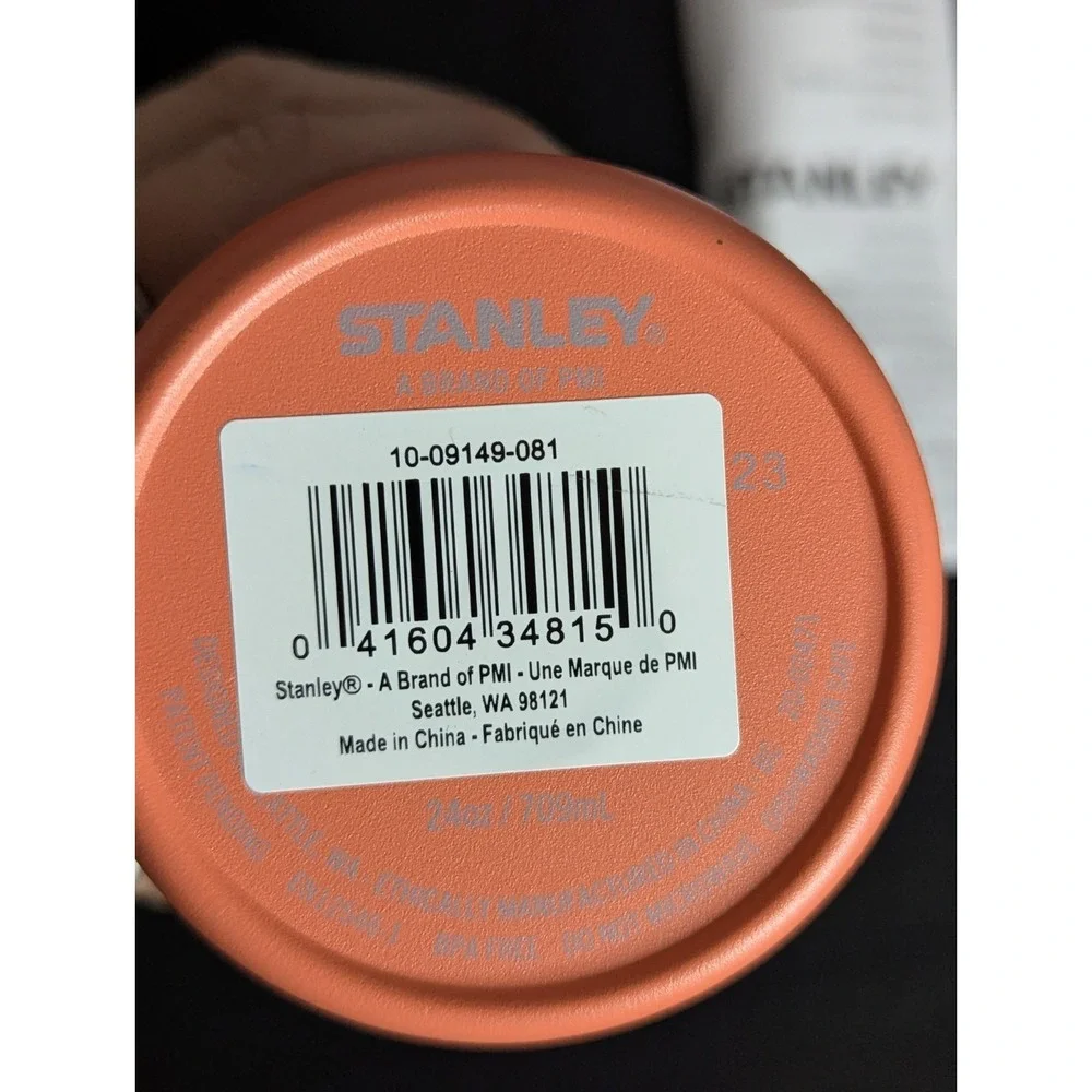 Stanley Quick Flip Go Bottle 24oz Stainless Steel Tumbler Flip-Lid peach coral - Picture 10 of 12